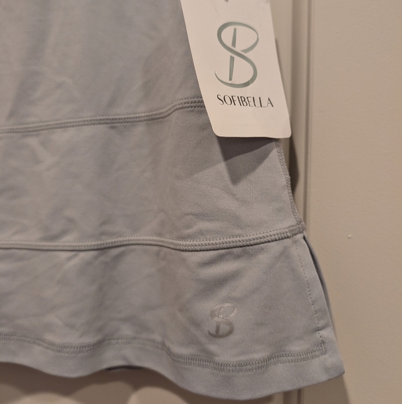 Sofibella 13” Women's Tennis Golf Panel Skort UV Protection In Stone Size Large - Picture 3 of 5